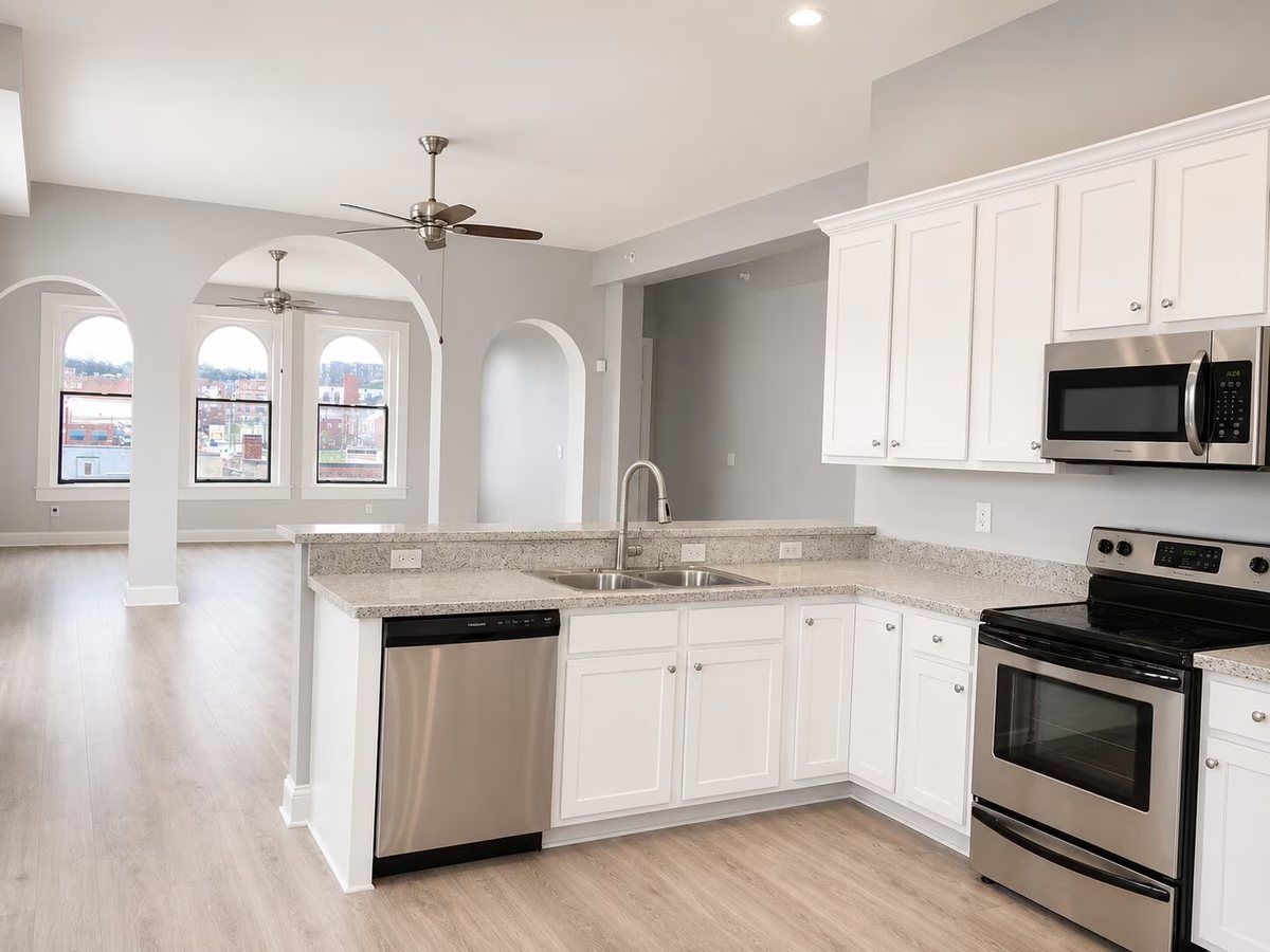 Renovated apartment kitchen
